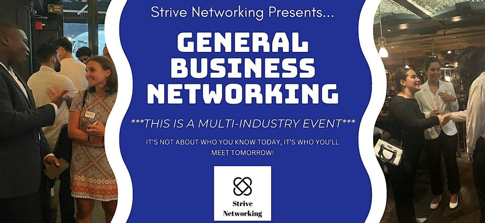 Strive’s General Business Networking Returns to The Laff on September 16