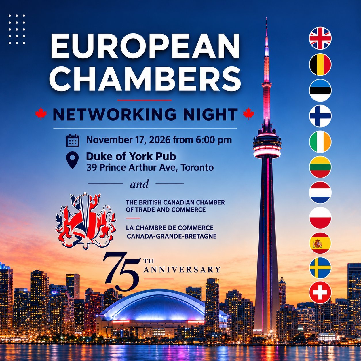 European Chambers Networking Night (Toronto)